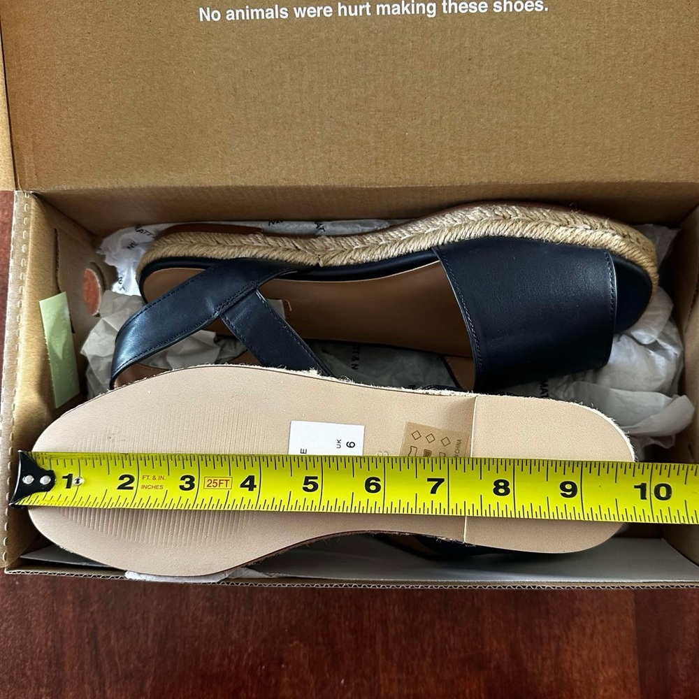 NWT: MATT & NAT SIMONE VEGAN ESPADRILLE SANDALS | sky blue | sz: 38 - Picture 10 of 13